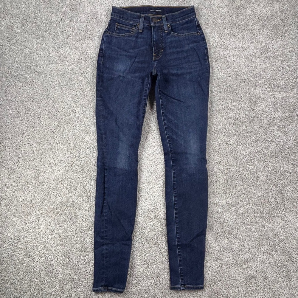 Lucky Brand Ava Mid Rise Skinny Jeans Dark Wash Blue Denim W25 L31 Womens